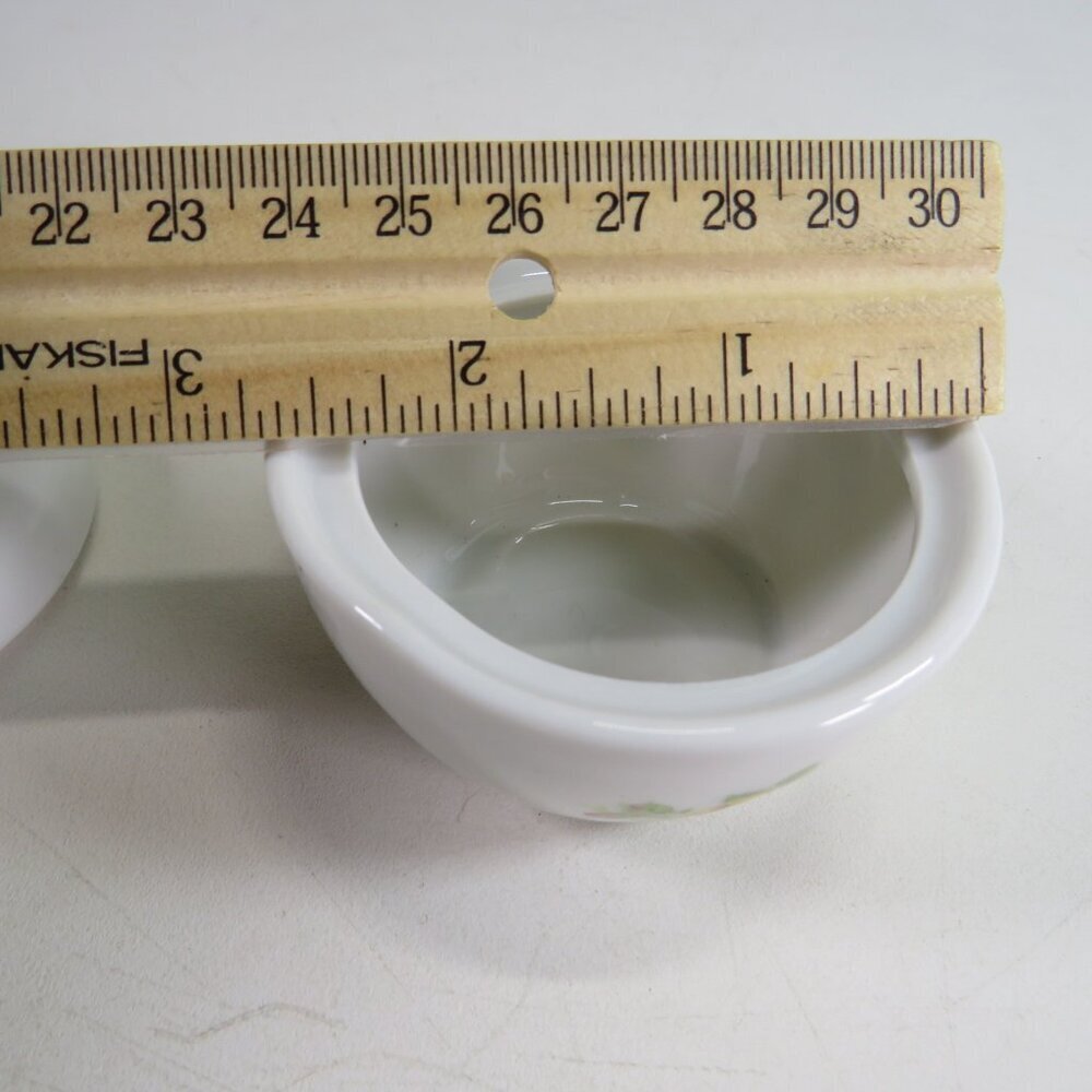 White w Roses Porcelain Trinket Dish with Lid - Picture 11 of 11